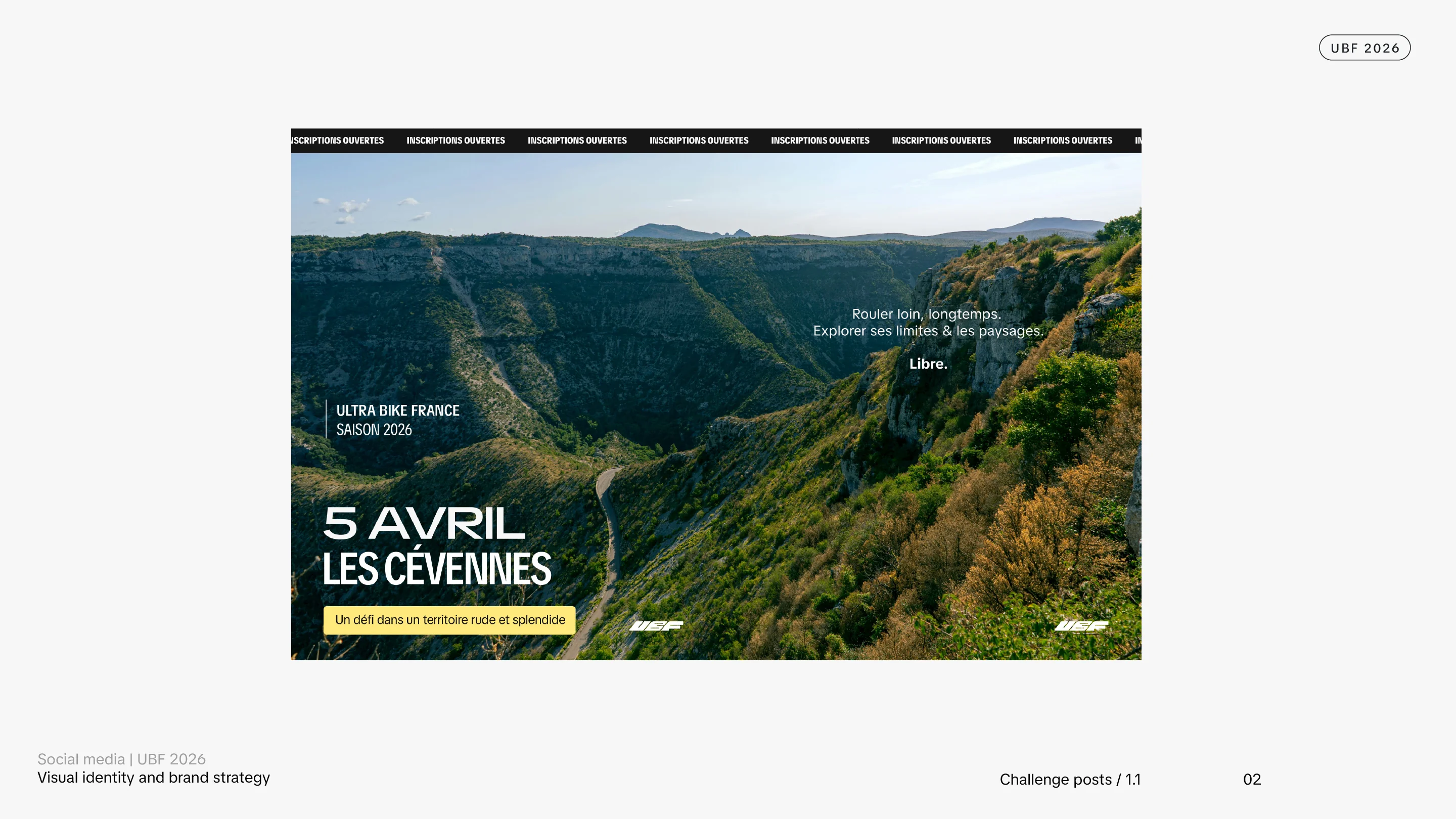 Ultra Bike France® social media — Instagram story adventure branding